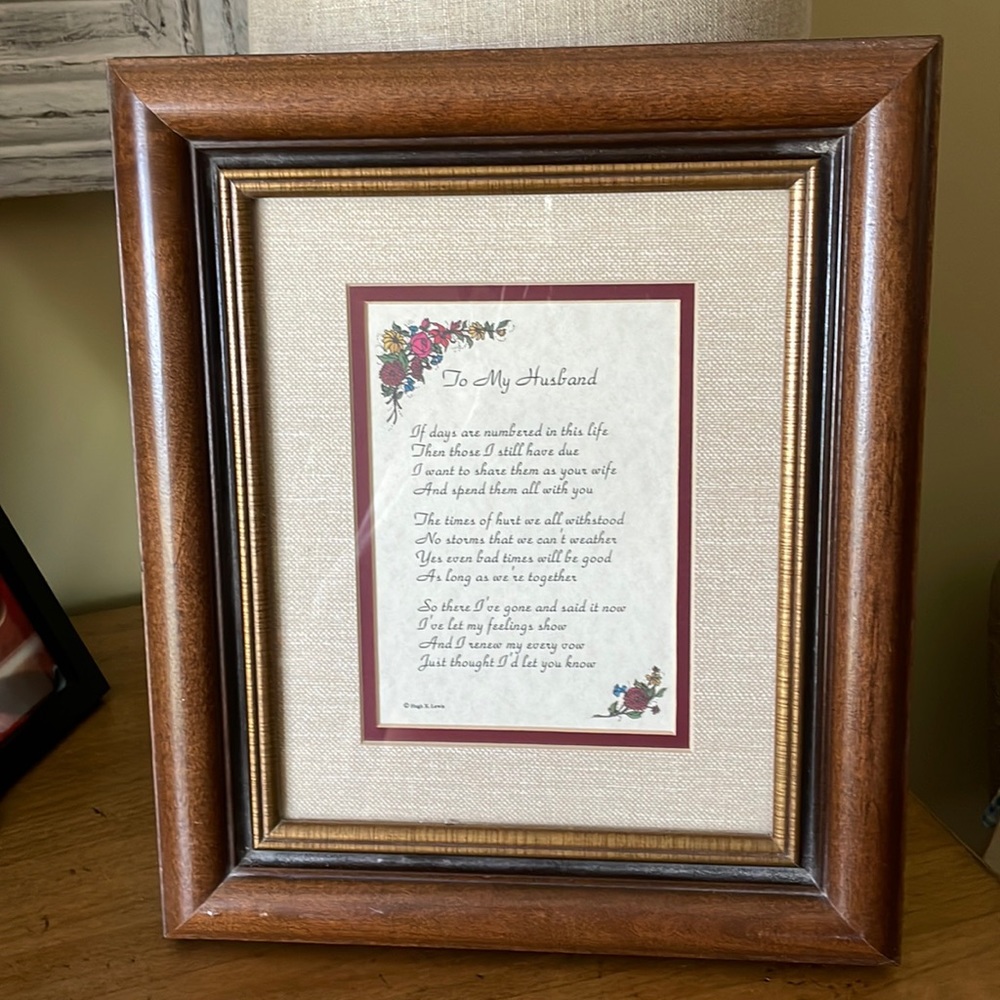 “To My Husband” Plaque